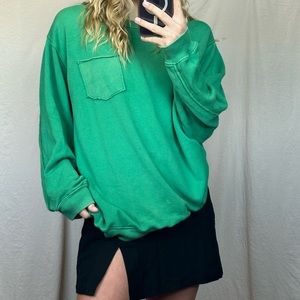 Oversized Aerie green crew neck